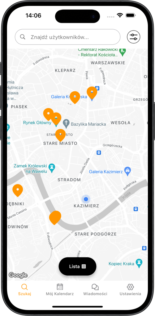 Mobile Application Loopy Jobs Mockup First Map